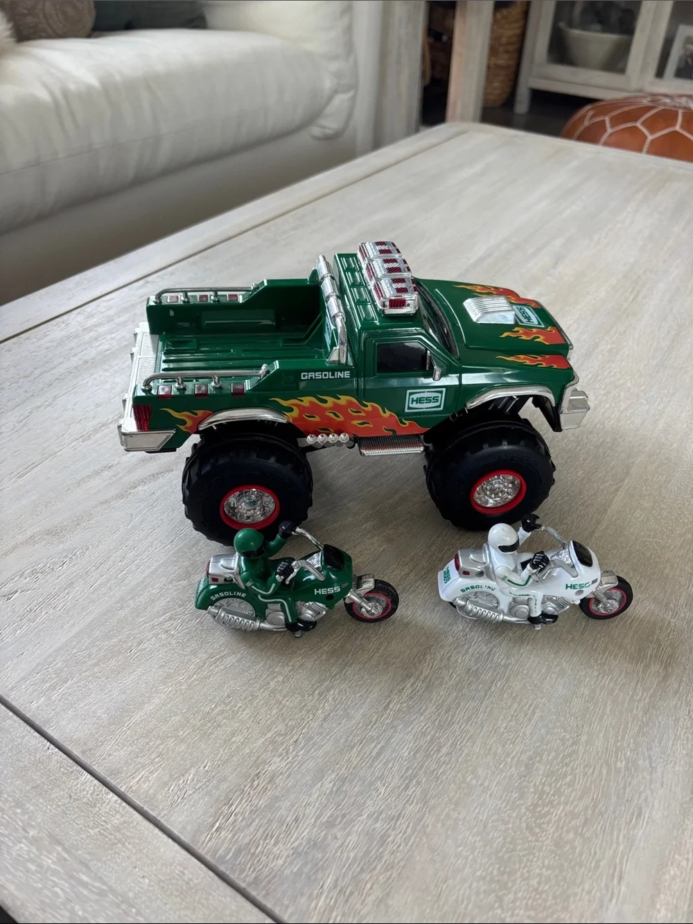 Hess Green Flame Monster Truck Toy - Kids Vehicle Playset